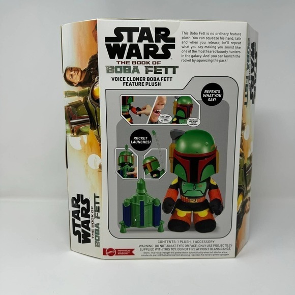 Star Wars The Book of Boba Fett Voice Cloner Boba Fett 12" Feature Plush Toy - Picture 10 of 16